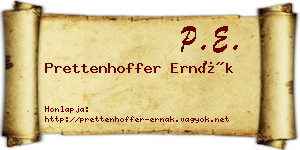 Prettenhoffer Ernák névjegykártya